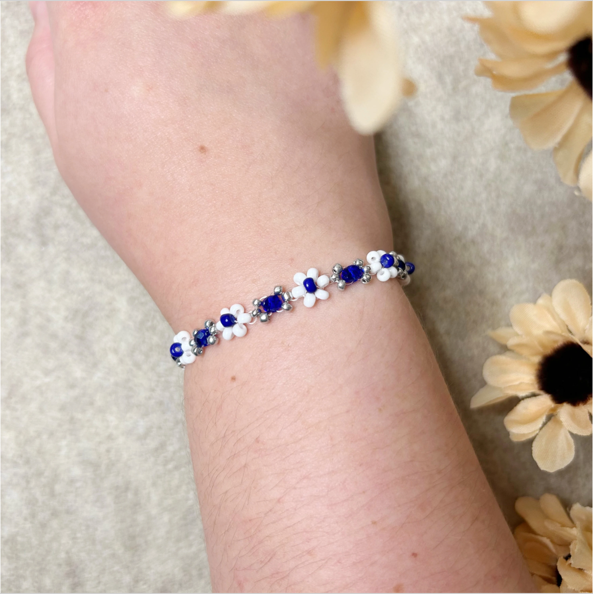 Blue Star Flower Bracelet