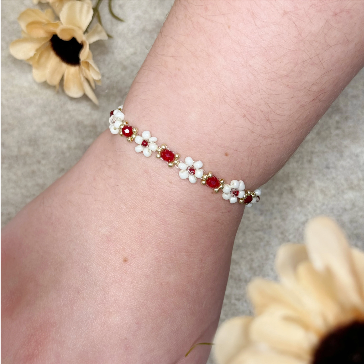 January Flower Bracelet