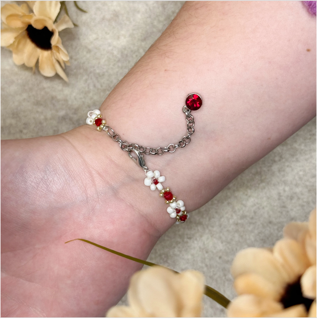 January Flower Bracelet