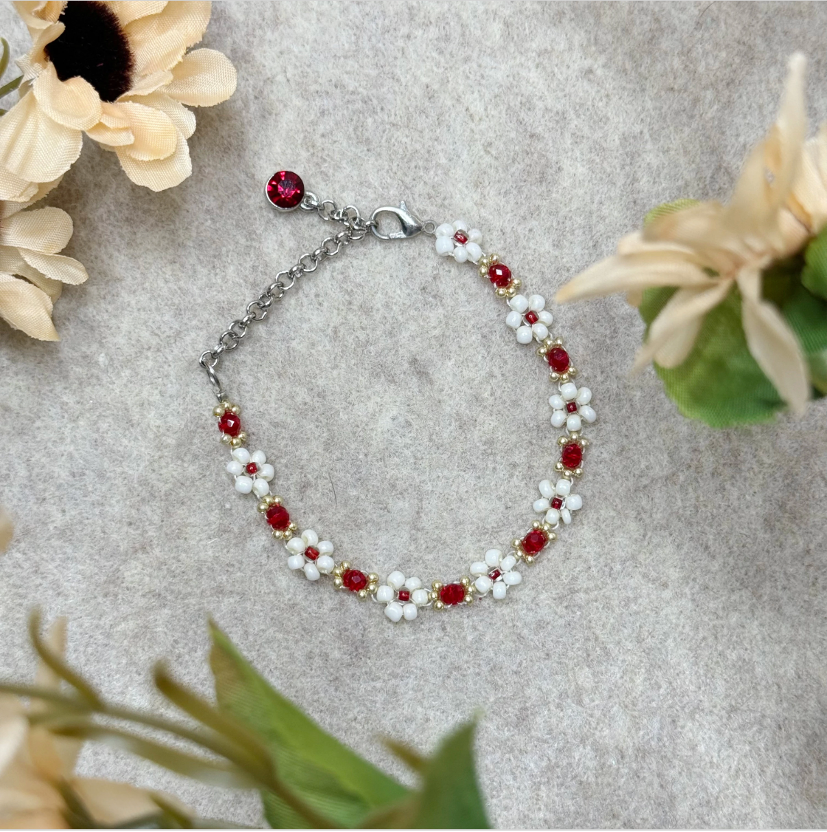 January Flower Bracelet