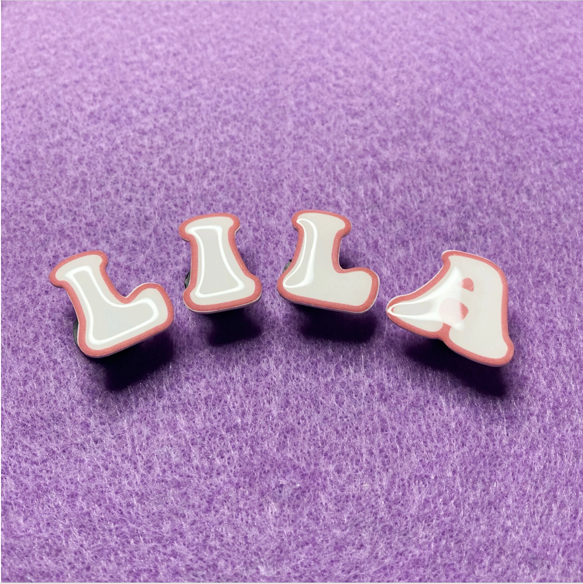 Custom letter charms