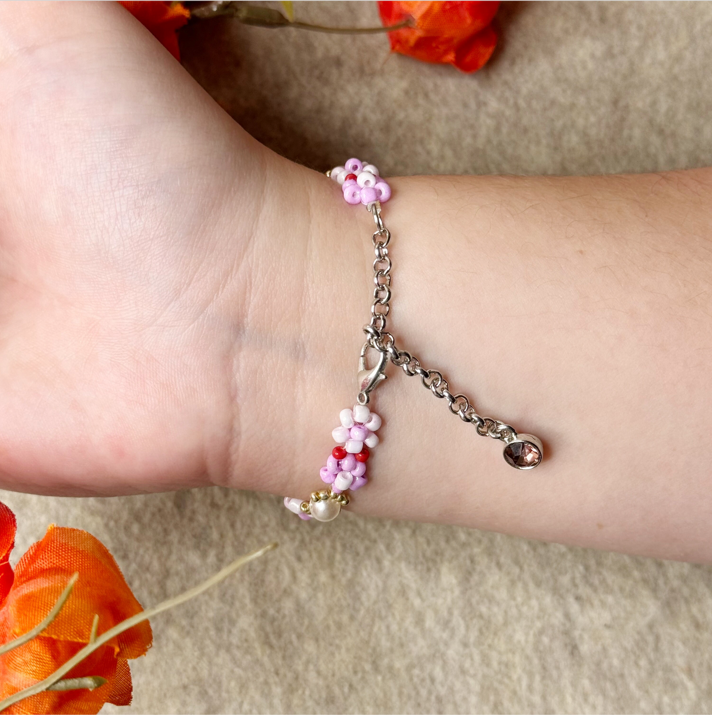 February Flower Bracelet