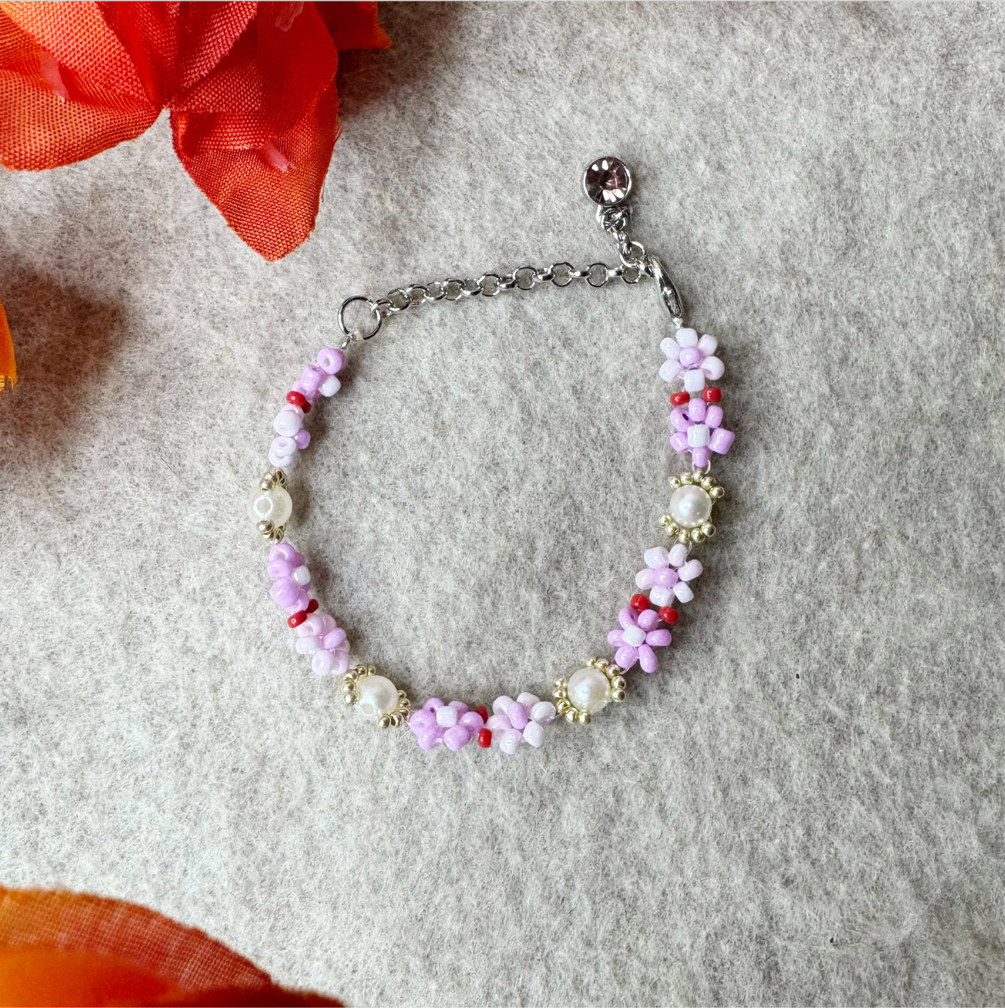 February Flower Bracelet